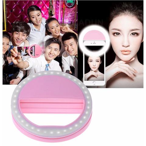 Universal Selfie Lamp Mobile Phone Lens Portable Flash Ring 36 LEDS Luminous Ring Clip Light for IPhone 11 Samsung Huawei LG ► Photo 1/6