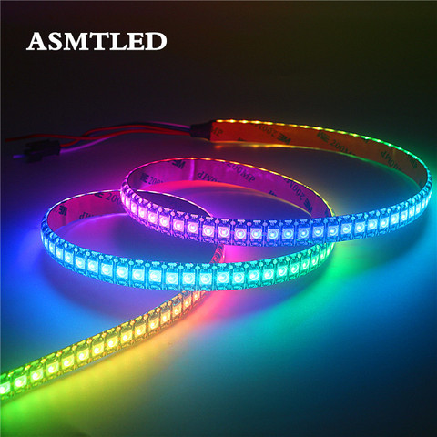 WS2812B DC5V LED Light Strip RGB 50CM 1M 2M 3M 4M 5M 30/60/144 Pixels Smart Addressable Black White PCB WS2812 IC Full Color ► Photo 1/6