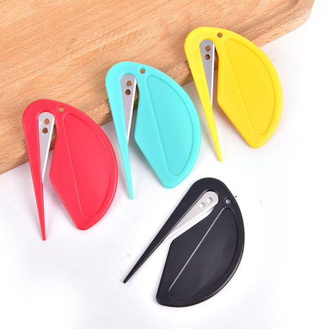 2pcs/set  Mini Plastic Letter Opener Sharp Mail Envelope Opener Safety Papers Cutter ► Photo 1/6