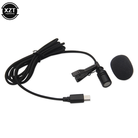 1.5m Wired Active Clip DV Lavalier Mini USB Microphone Stereo Professional Clip-on Mic for Gopro Hero 3 3+ 4 Action Camera ► Photo 1/6