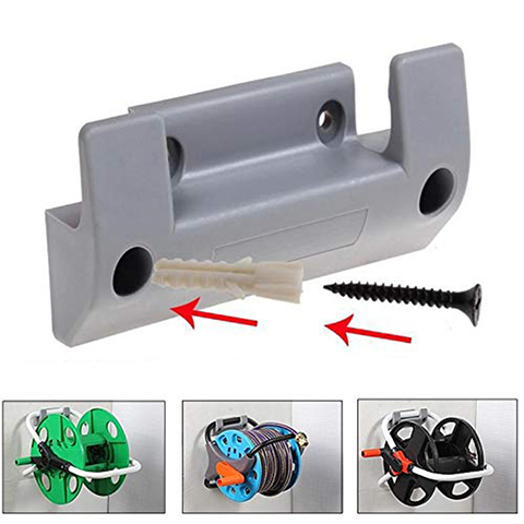 1pc Garden Hose Reel Holder PVC Wall Mounted Hanger Storage Hook Rack Reel Pipe Holder with 4pcs Expansion Screws ► Photo 1/5