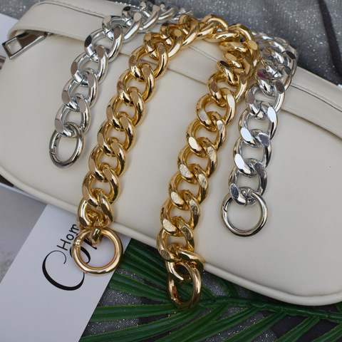 Silver Gold 30cm Metal Purse Chain Strap handbag Handles DIY Purse replacement For Shoulder Bag Straps Bag Chain Strap ► Photo 1/6