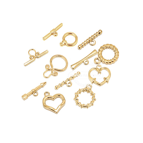 5 Sets Stainless Steel Gold Toggle Clasps for Bracelet Necklace Chunky OT Clasp DIY Jewelry Making Findings ► Photo 1/6