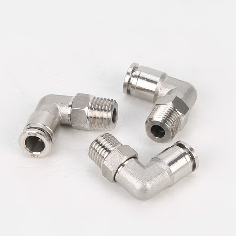 304 Stainless Steel Push In Air Pneumatic Fitting 1/8
