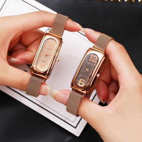 Women Watches Magnetic buckle Luxury Fashion Rose Gold Quartz Women's Clock Wristwatch Ladies Watch reloj mujer hours ► Photo 1/6