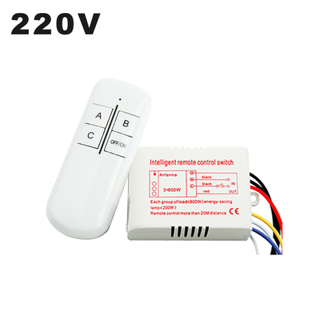 220V Wireless Intelligent Digital Remote Control Switch Smart Manual Numeral Four-woy Dudi Control Switch For LED Ceiling Lamps ► Photo 1/6