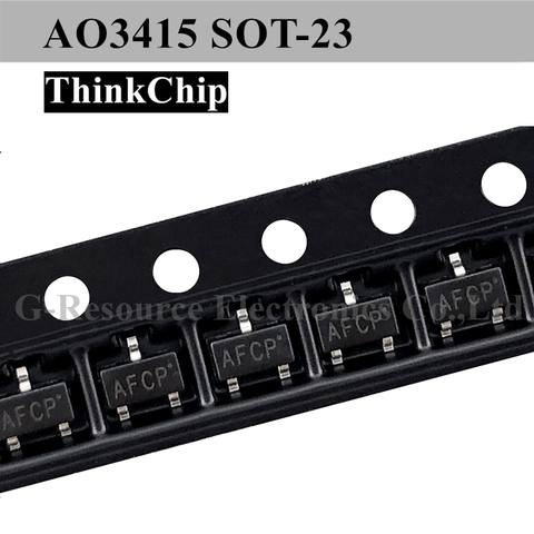 (50 pcs) AO3415 SOT-23 3415 SMD Field Effect Transistor (Marking AFCP) P-Channel MOS-FET ► Photo 1/4