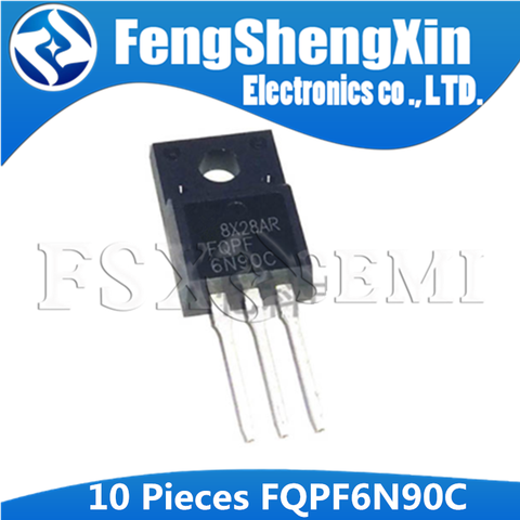 10pcs FQPF6N90C TO-220F 6N90C TO-220 FQPF6N90 TO220F 6N90  N-Channel MOSFET ► Photo 1/1