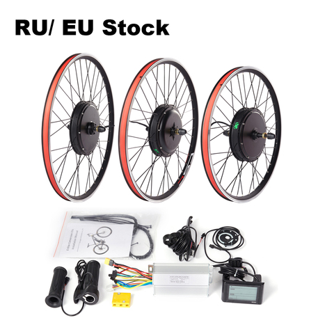 20-29'' 700C Electric bicycle mountain bike conversion kit 1000W 1500W 48V brushless non gear hub motor wheel with big display ► Photo 1/6