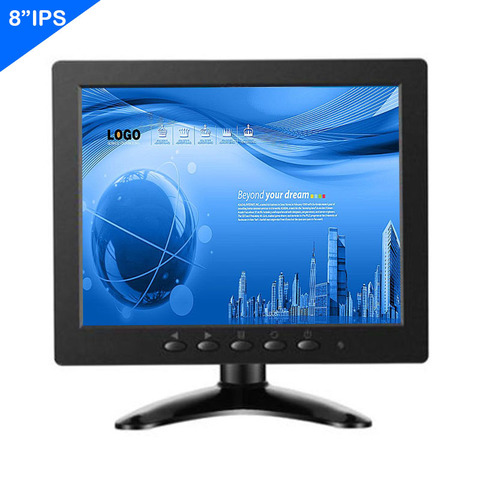 ZHIXIANDA 8 inch IPS 1024*768 monitor with BNC HDMI AV VGA USB input for Car CCTV DVR Microscope ► Photo 1/6