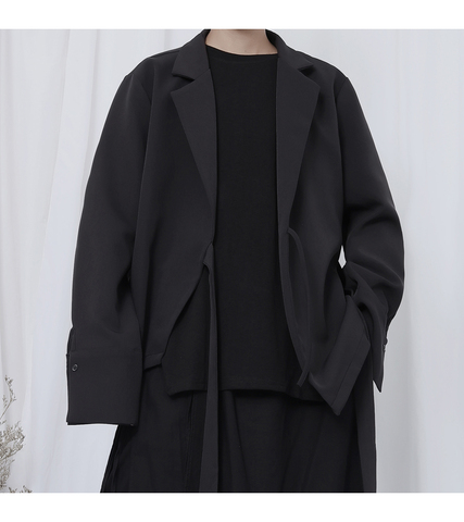 Original new suit men's jacket Japanese Yamamoto dark wind niche designer asymmetrical temperament suit jacket ► Photo 1/6