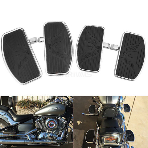 Motorcycle Front Rear Wide Foot Rider Driver Foot Rest Floorboards For Honda Shadow For Yamaha Dragstar For KAWASAKI Vulcan ► Photo 1/6