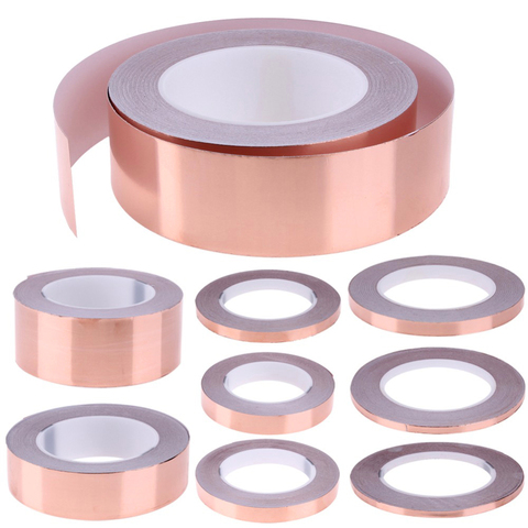 Single Sided Conductive Copper Foil Tape Adhesive EMI Shielding Heat Resistant Repair Tape Anti-static Repair Tape 10mm 15mm 20m ► Photo 1/6