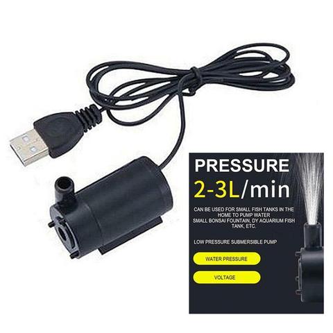 USB 1M Cable DC Mute 3V 5V 6V Mini Submersible Water Pump Silent Aquarium Fish Tank Accessories With USB Connector ► Photo 1/6