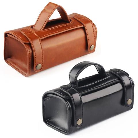 Mens PU Leather Travel Toiletry Bag Shaving Wash Case Organizer Bag Black / Dark Brown ► Photo 1/6