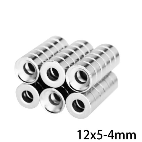 5~300pcs 12x5-4 mm Powerful Magnets 12*5 mm Hole 4 mm Stong Permanent Round Countersunk Neodymium Magnetic Magnet Disc 12*5-4 mm ► Photo 1/6