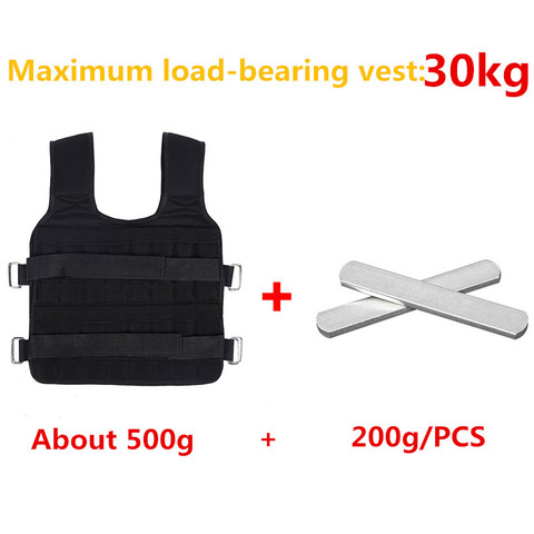 Breathable Max Load-bearing 30KG Weight Vest Steel Plate Adjustable Men Pectoralis Fitness Waistcoat Running Sand Clothing жилет ► Photo 1/6