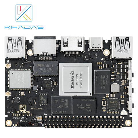 Free shipping Rockchip RK3399 Soc Multiple Operating systems khadas Edge v Pro Single Board Computer ► Photo 1/5