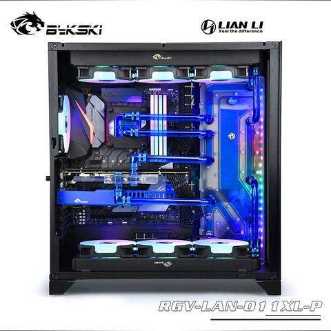 Bykski RGV-LAN-O11XL-P Waterway Boards For Lian Li PC-O11 Dynamic XL Case RBW For Intel CPU Water Block GPU Building ► Photo 1/5