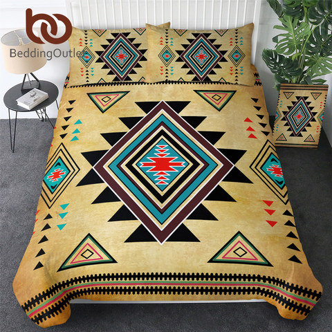 BeddingOutlet Geometric Bedding Set Queen Size Duvet Cover Southwest Bedclothes Aztec 3-Piece Microfiber Home Textiles Single ► Photo 1/6