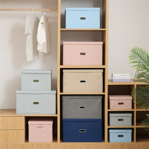 Foldable Fabric Storage Bin Sundries Books Clothes Toys Storage Box  for Living Room Office ► Photo 1/6