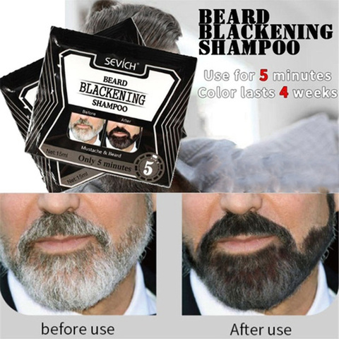 Fast Black Beard Dye Tint Cream Mustache Hair Coloring Beard Blackening Shampoo Natuurlijke Zwarte Shampoo Voor Baard Hair dye ► Photo 1/6