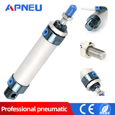 Pneumatic Cylinder MAL Series Mini 16/20/25/32mm Bore 25/50/75/100/200/300/400/500mm Stroke Single lever pneumatic Air cylinder ► Photo 1/6