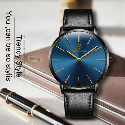 Ultra-thin 6.5mm Watch Men's Elegant Fashion KEMANQI Watches Simple Business Men Quartz Watches Roman Masculine Male Clock Reloj ► Photo 1/6