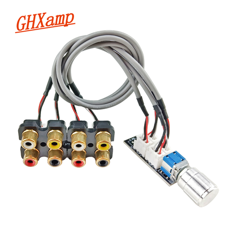 GHXAMP Preamplifier 3-Way Stereo Audio Source Switching Board Audio Signal Switcher 8-Hole Lotus Socket 1pc ► Photo 1/6