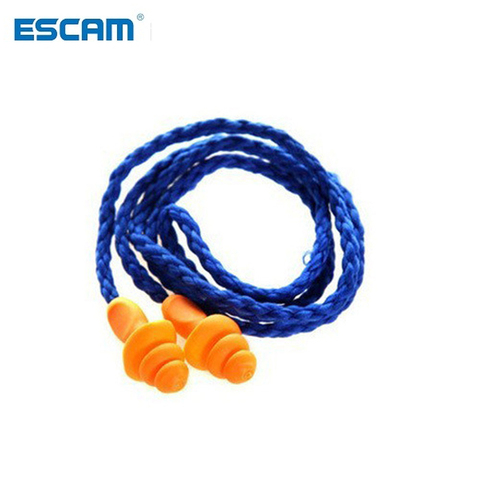 New 10Pcs Soft Silicone Corded Ear Plugs ears Protector Reusable Hearing Protection Noise Reduction Earplugs Earmuff Sleep ► Photo 1/6