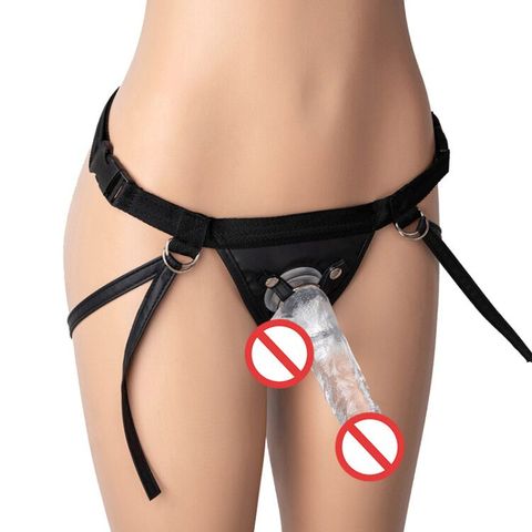 Black Strap On Realistic Dildo Pants For Woman Men Couples Strapon Dildo Panties For Lesbian Gay Adult game Sex Toy Sex Products ► Photo 1/6