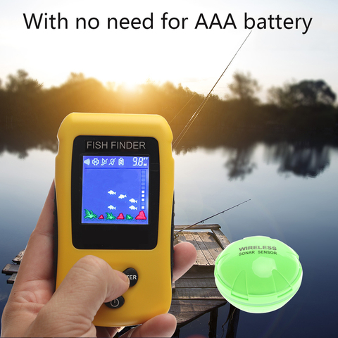 Free Shipping! Brand New KDR Colorful Wireless Fish Finder Sonar Sensor Transducer Depth Echo Sounder Recharged Battery ► Photo 1/6