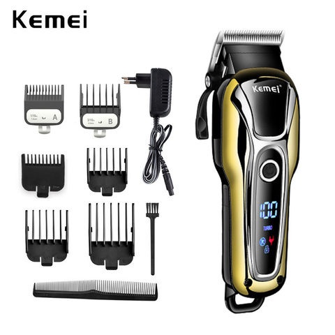 100-240V kemei rechargeable hair trimmer professional hair clipper hair  cutting beard electric razor hair shaving machine - Price history & Review  | AliExpress Seller - Deba Store 