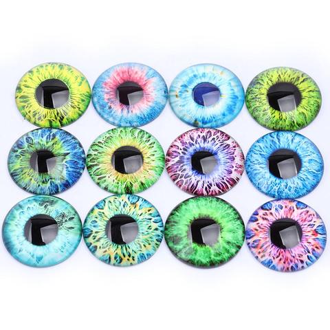 mixed pupil eye photo glass cabochon 8mm 12mm 14mm 16mm 20mm 25mm diy flatback handmade jewelry finding components ► Photo 1/3