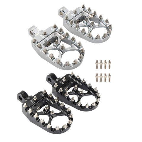 MX Foot Pegs Motorcycle Wide Fat Footpegs Bobber 360 Roating Rear Footrests For Harley Dyna Fatboy Sportster Iron 883 Street Bob ► Photo 1/6