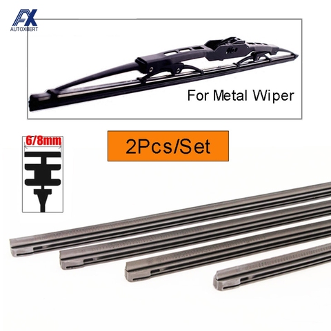 Auto Insert Rubber Strip Windshield Wiper Blade Refill Universal Replacement Refills Soft 6mm / 8mm 14