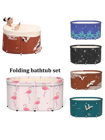 Portable Bathtub Thick Plastic Folding Bath Tub for Adults Baby Swimming Pool Insulation Family Bathroom SPA Sauna Bath Tub ► Photo 1/6
