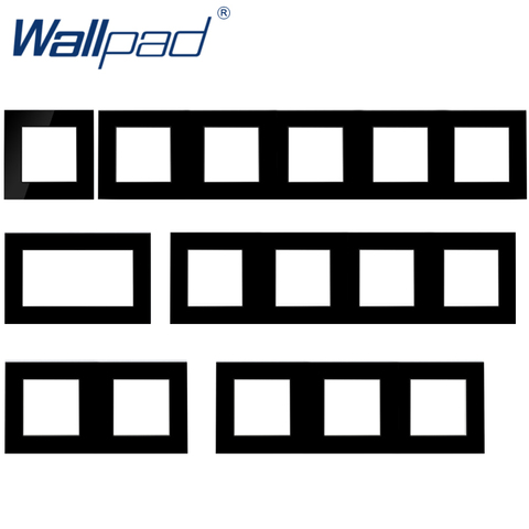 Buy Online Wallpad Luxury Tempered Glass Panel Frame Black Hotel Panel Vertical And Horizon Frame 1 2 3 4 5 Frames Panel Only Alitools