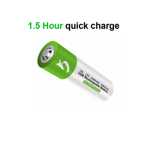 2022 new 1.5V 2600mah USB AA rechargeable li-ion battery for remote control mouse small fan Electric toy battery + Cable ► Photo 1/5