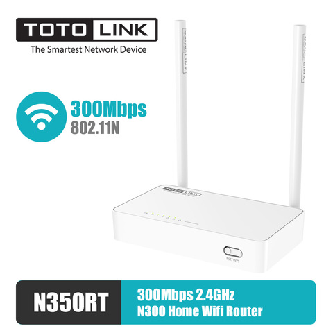 TOTOLINK N350RT Wifi Router 2.4GHz 300Mbps IPTV Function 5*FE Ports, 2*5 dBi fixed antenas CPU 580MHz 4M/32M ► Photo 1/6