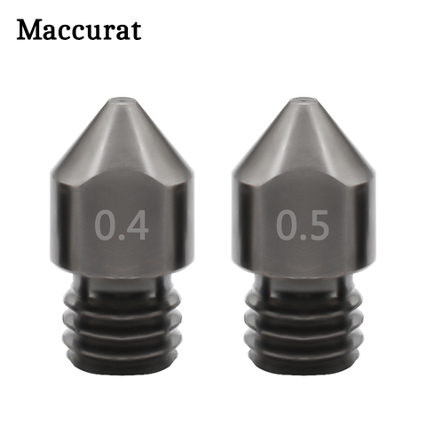 Maccurat 1Pc MK8 Hardened Steel Nozzles Mold Steel Extruder Extrusion Part 0.2-1mm Threaded 1.75mm Nozzles 3D Printer Parts ► Photo 1/6