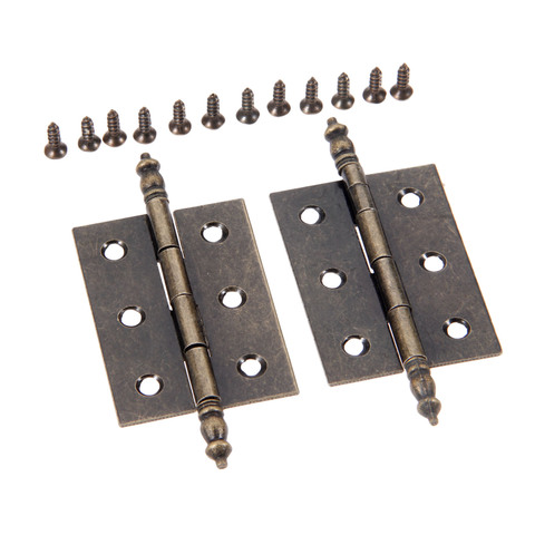 2pcs Crown Head Hinges 6 holes Antique Bronze 55mm*39mm Vintage Jewelry Box Gift Decor Door Cabinet Cupboard Furniture Hardware ► Photo 1/5