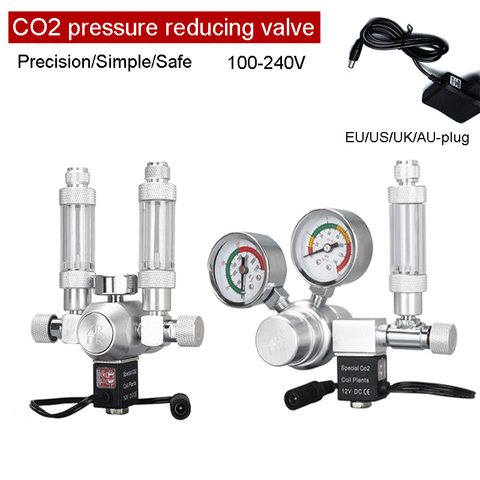 ZRDR DIYaquarium CO2 regulator, 360° fine-tuning valve bubble counter solenoid valve kit, carbon dioxide pressure reducing valve ► Photo 1/6