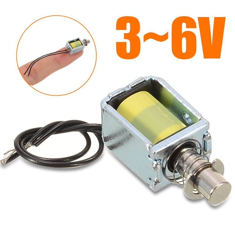 New 3-6V Mini DC Solenoid Push Pull Open Frame Electromagnet Through Type  Electric Magnet For Household Appliances Magnet - Price history & Review, AliExpress Seller - BByes Store