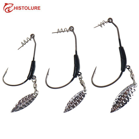 HISTOLURE 5Pcs 2g 3g 4g 7g Crank Hook Metal Spoon Sequins Add Weight Lures With Twist Lock Lead Barbed Hooks ► Photo 1/6