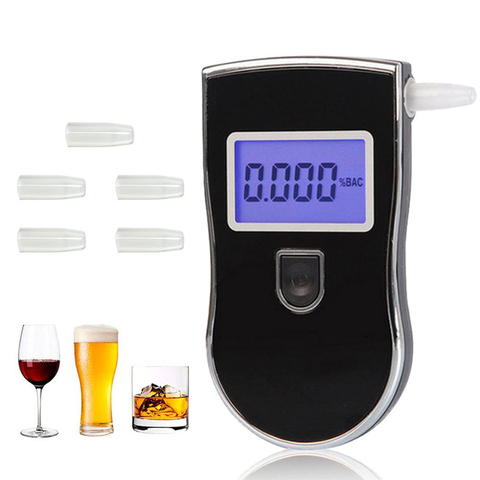 NEW Hot Selling Digital Breath Alcohol Tester Car Breathalyzer Portable Police Alcohol Meter Wine Test AT818 ► Photo 1/5