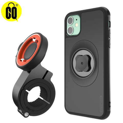 New Bicycle Phone Holder with Quick Mount Case for iphone 11 pro XsMax 8 Plus 7 Bike Mount Black PC matte Shockproof phone case ► Photo 1/6