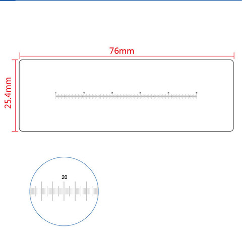Microscope Objective lens Micrometer DIV 0.1mm Film Ruler Highly Transparent PET Calibration Measuring Card ► Photo 1/1