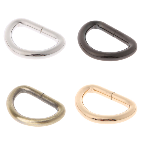 10Pcs/lot 13/16/20/25mm Strap Buckle Inner Width Metal Half Round Shaped Non Welded D Ring DIY Bag Accessories ► Photo 1/6