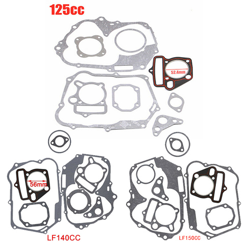 125cc 140cc 150cc Engine Gaskets Motor Cylinder Gasket Head Base For zongshen loncin lifan kayo Dirt Pit Bike ATV Quad Buggy ► Photo 1/6